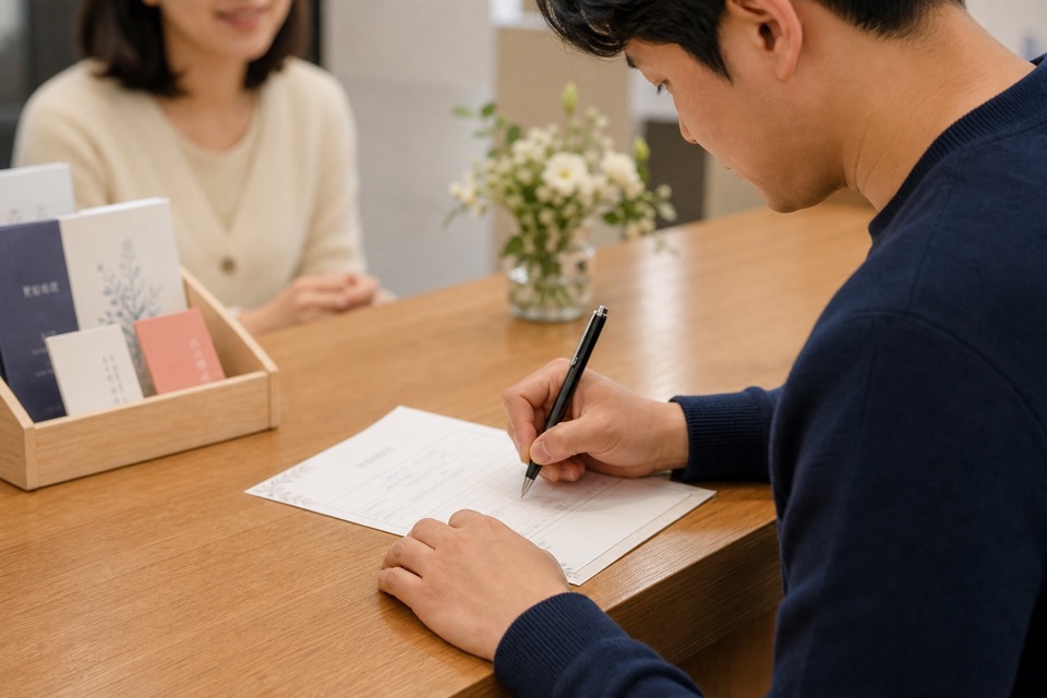 새가족 등록카드 작성