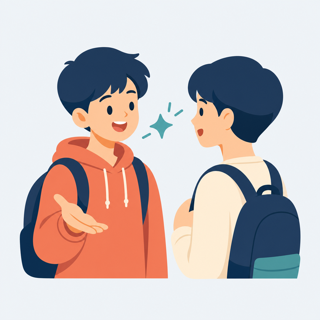 친구를 따뜻하게 초대하는 청소년들